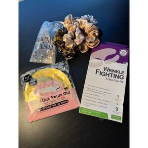 Spa Day Self care Bundle, Scrunchies, eyelash curler, face masks, lip masks